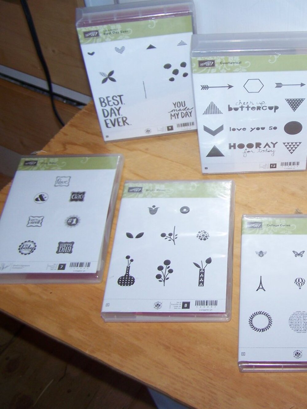 Set of 7 Stampin' Up Stamp Sets - New & Used
